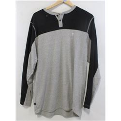 RED DRAGON MEN'S BLACK/GREY LONG SLEEVE BUTTON