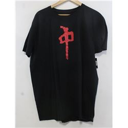 RED DRAGON MEN'S BLACK TSHIRT WITH RED PIXELATED