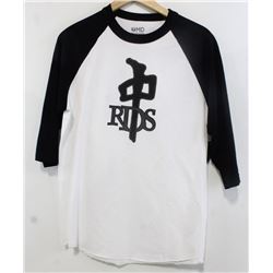 RED DRAGON MEN'S BLACK/WHITE 3/4 LENGTH LOGO SHIRT