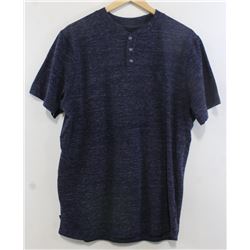 RED DRAGON NAVY BLUE BUTTON NECK TSHIRT