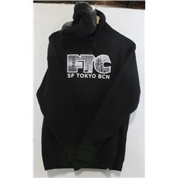 FTC BLACK MEN'S LOGO PULL OVER HOODIE