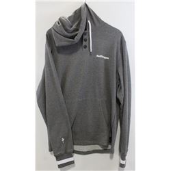 RED DRAGON LIGHT GREY PULL OVER BUTTON UP HOODIE