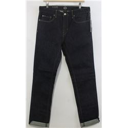 RVCA MEN'S HEX INDIGO BLUE JEANS SLIM FIT SIZE 33