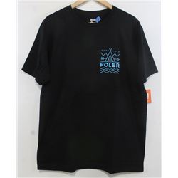 POLER BLACK MEN'S CAMP VIBES TSHIRT SIZE LARGE