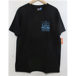 POLER BLACK MEN'S CAMP VIBES TSHIRT SIZE LARGE