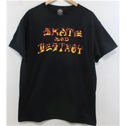 THRASHER BLACK MEN'S SKATE AND DESTROY TSHIRT