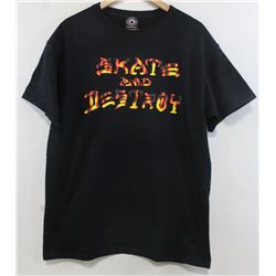 THRASHER BLACK MEN'S SKATE AND DESTROY TSHIRT