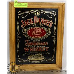 FRAMED MIRRORED JACK DANIELS ADVERTISING