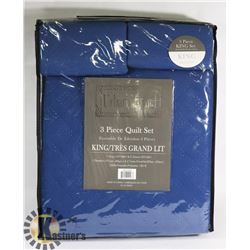 NEW 3PC KING SIZE QUILT SET