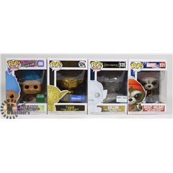 LOT OF 4 FUNKO POPS-GOOD LUCK TROLL BLUE TROLL