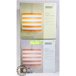 2 GLASS WALL LAMPS