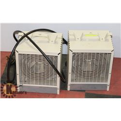 LOT OF TWO 240 VOLT HEATERS.