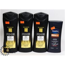 BAG OF ASSORTED BODY WASH AND LOTION