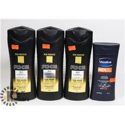 BAG OF ASSORTED BODY WASH AND LOTION