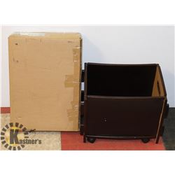 2 WOODEN CART ORGANIZERS.