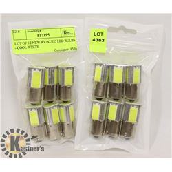 LOT OF 12 NEW RV/AUTO LED BULBS - COOL WHITE