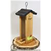 Image 1 : NEW CEDAR BIRD FEEDER 15.5" HIGH MOUNTED ON A 13"