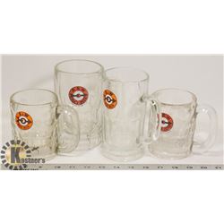 LOT OF 4 VINTAGE A&W GLASSES FROM 50'S