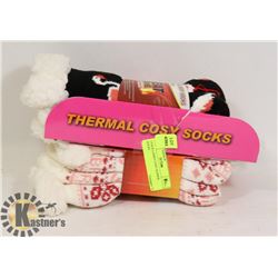 2 PACKS LADIES COZY SLIPPER SOCKS