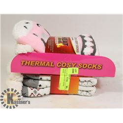 2 PACKS LADIES COZY SLIPPER SOCKS