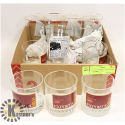 FLAT OF 6 EXPORT'A' MILD GLASSES AND 6 FRONT PAGE