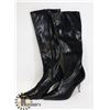 Image 1 : NEW BLACK FASHION BOOTS SILVER HEEL SIZE 7