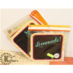 LOT OF PAPER CHALK BOARDS W/ CHALK STICK