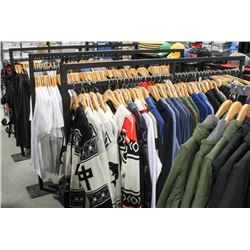 LOT  OF 4  CLOTHING RACKS- 72" L X 48" H