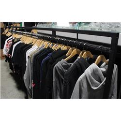 LOT OF 3 CLOTHING RACKS -128.5"L X  48" H