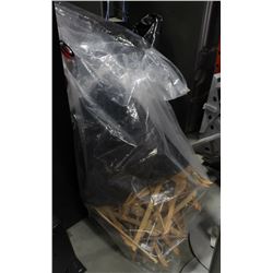 LOT OF 2 XL BAGS OF WOODEN CLOTHING HANGERS