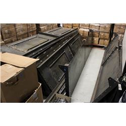 LOT OF 4 LARGE COMMERCIAL METAL/ WOOD TOP DISPLAY