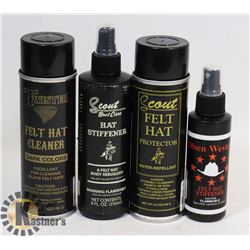 LOT OF FELT HAT CARE PRODUCTS (FOR