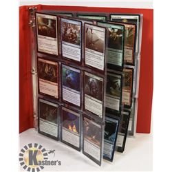 LOT OF 180 MAGIC THE GATHERING CARDS IN BINDER.