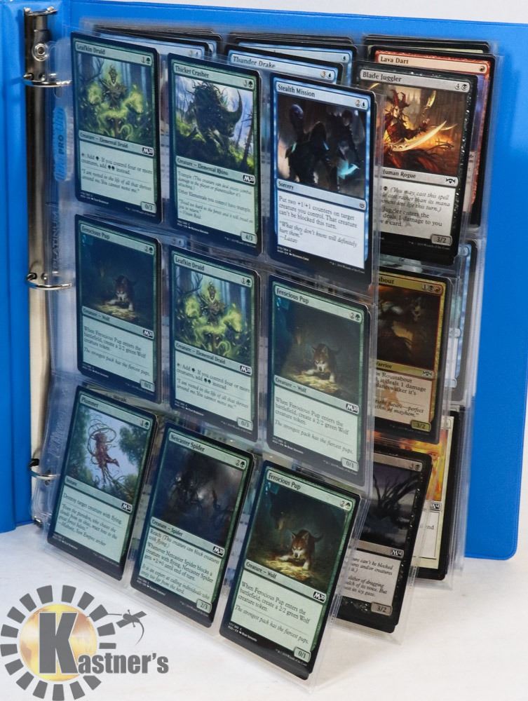 LOT OF 180 MAGIC THE GATHERING CARDS IN BINDER. Kastner Auctions