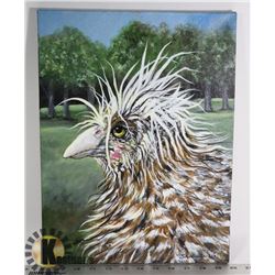 SIGNED 12"X16" CANVAS OIL PAINTING "GERTIE ON THE