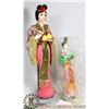 Image 1 : 2 AUTHENTIC JAPANESE GEISHA DOLLS WITH STAND.