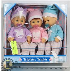 SET OF TRIPLETS DOLLS.