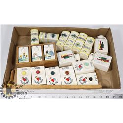 FLAT OF VINTAGE SPICE CONTAINERS - MADE IN JAPAN.