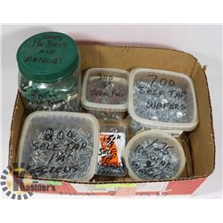 FLAT OF SHOTS, PIN BOLTS, STEEL PINS SELF TAP