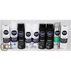 LOT OF 9  ASSORTED SHAVING CREAMS