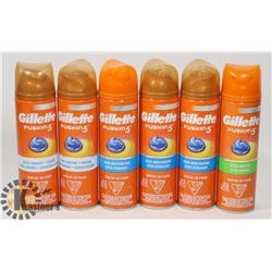 LOT OF 6 ASSORTED SHAVING CREAMS
