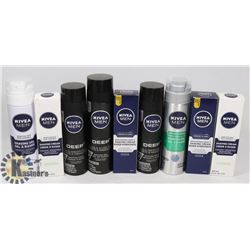 LOT OF 9  ASSORTED SHAVING CREAMS