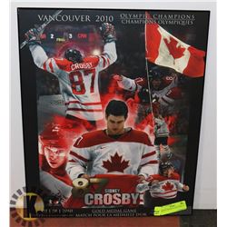 SIDNEY CROSBY PLAQUE DISPLAY.