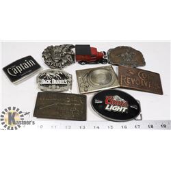 LOT OF MISCELLANEOUS BELT BUCKLES: