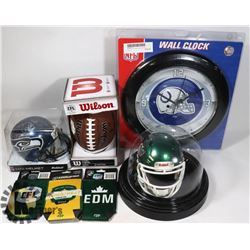 NFL FOOTBALL MINI HELMETS (2) W/