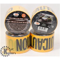 4 ROLLS OF CAUTION TAPE / 3" X 300 FT EA