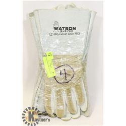 4 PAIRS WATSON WORK GLOVES