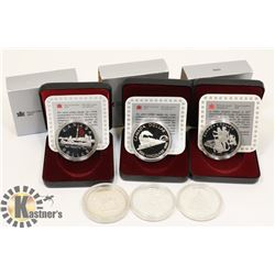 LOT OF 6 SILVER CANADIAN COMMEMORATIVE DOLLARS