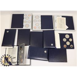 LOT OF 11 CANADIAN SPECIMEN COIN SETS, SEALED.