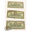 Image 1 : LOT OF 3 CANADIAN $1 DOLLAR BANK NOTES.